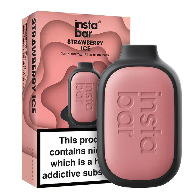 INST AIR 600 PUFF STRAWBERRY ICE 5% SALT NIC