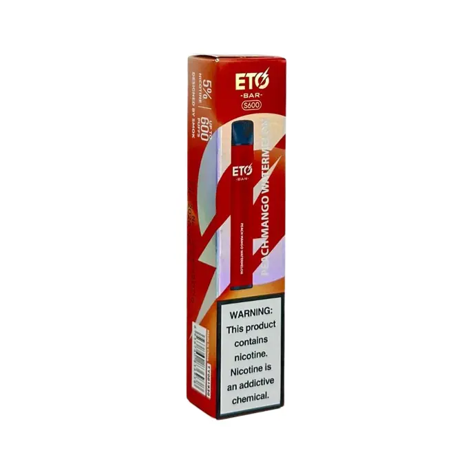 ETO BAR S600 PUFF PEACH MANGO WATERMELON 5% SALT NIC