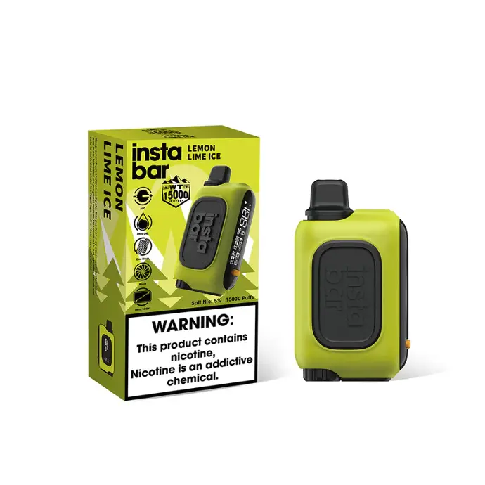 INST WT15000 PUFF LEMON LIME ICE 5% SALT NIC